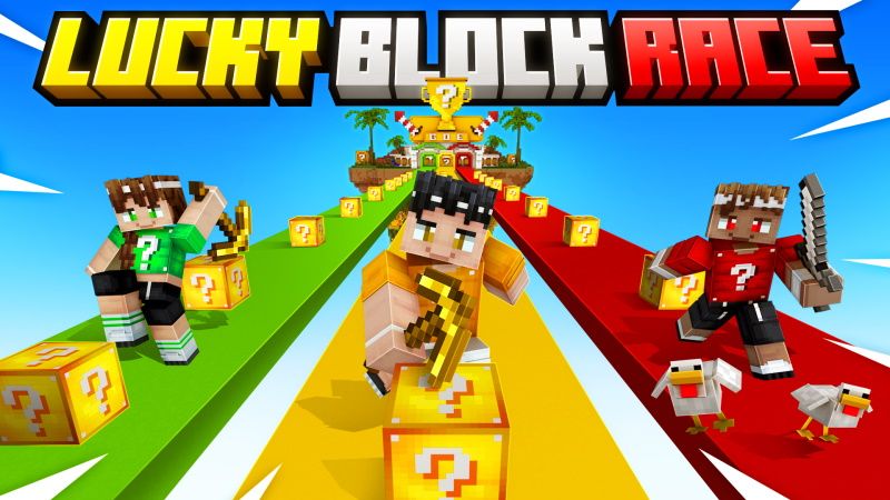 Lucky Block Race on the Minecraft Marketplace by GoE-Craft Lucky Block Race on the Minecraft Marketplace by GoE-Craft
