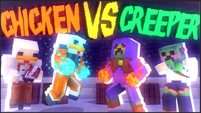 Chicken Vs Creeper on the Minecraft Marketplace by Snail Studios