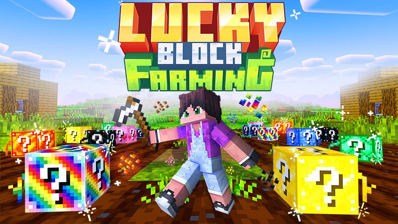 Lucky Block Farming on the Minecraft Marketplace by Volcano