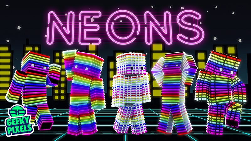 Neons on the Minecraft Marketplace by Geeky Pixels Neons on the Minecraft Marketplace by Geeky Pixels