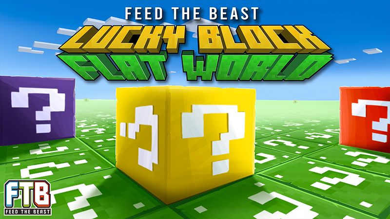 lucky block flat world bedrock