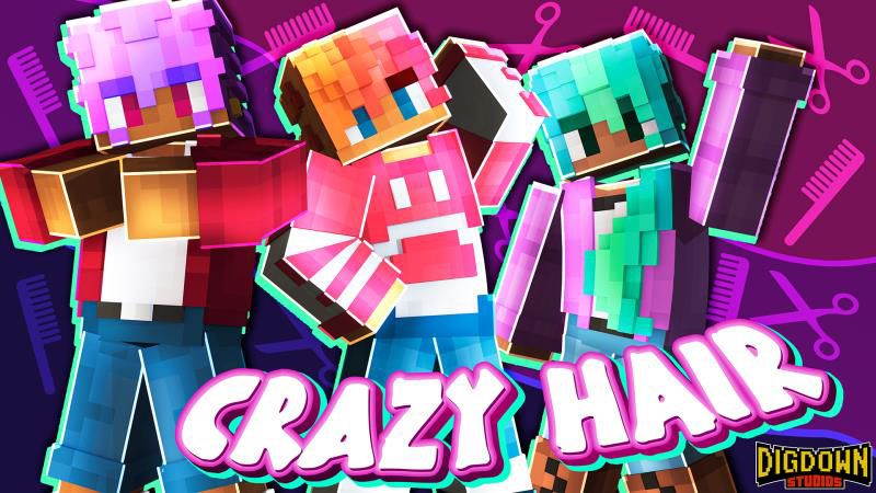 Crazy Hair on the Minecraft Marketplace by Dig Down Studios Crazy Hair on the Minecraft Marketplace by Dig Down Studios