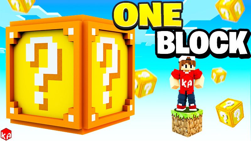 One Block GIANT Lucky Block on the Minecraft Marketplace by KA Studios
