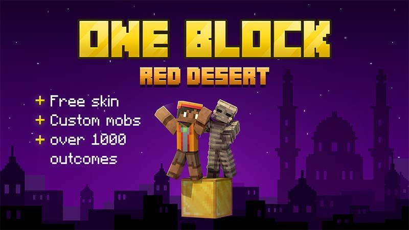 One Block Red Desert on the Minecraft Marketplace by Mine-North