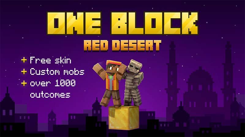 One Block Red Desert on the Minecraft Marketplace by Mine-North One Block Red Desert on the Minecraft Marketplace by Mine-North