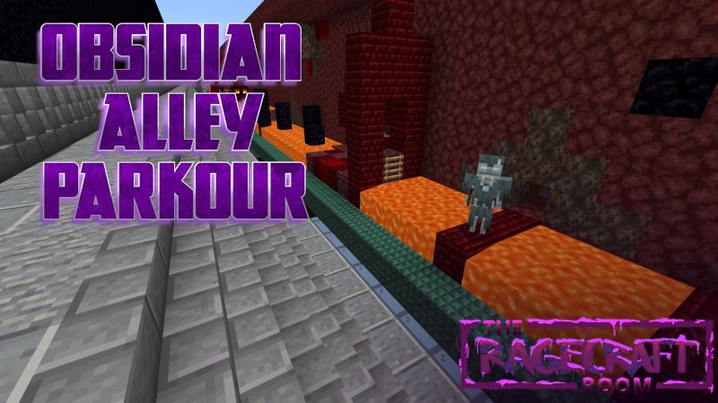 Obsidian Alley Parkour on the Minecraft Marketplace by The Rage Craft Room