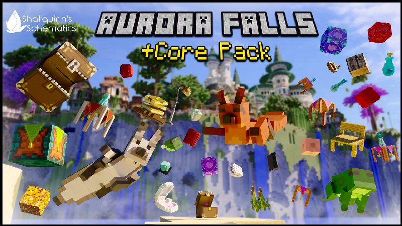 Aurora Falls on the Minecraft Marketplace by Shaliquinn's Schematics