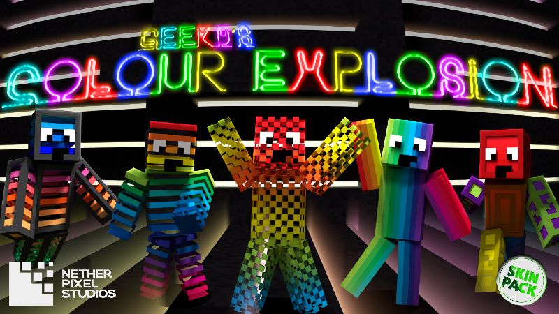Geekys Colour Explosion on the Minecraft Marketplace by Netherpixel Geekys Colour Explosion on the Minecraft Marketplace by Netherpixel