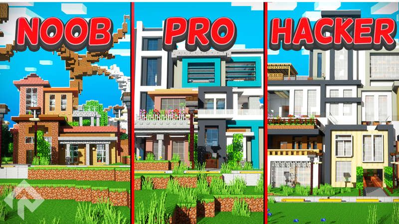 Noob vs Pro vs Hacker Mansions