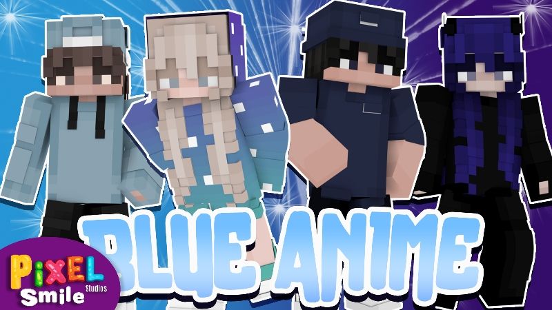Blue Anime on the Minecraft Marketplace by Pixel Smile Studios Blue Anime on the Minecraft Marketplace by Pixel Smile Studios