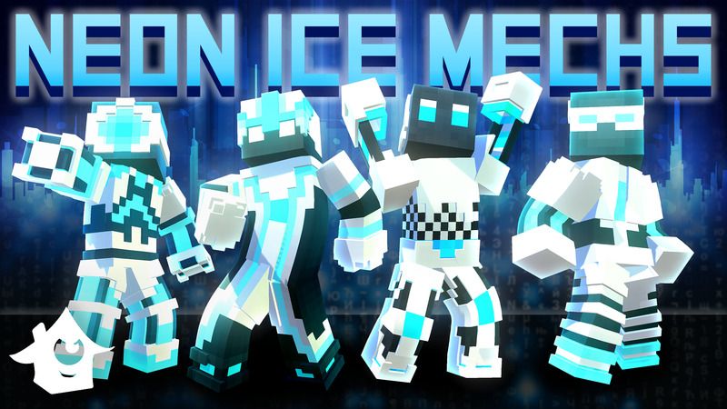 Neon Ice Mechs on the Minecraft Marketplace by House of How Neon Ice Mechs on the Minecraft Marketplace by House of How