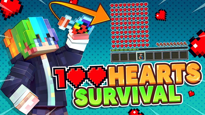 100 Hearts Survival on the Minecraft Marketplace by Odyssey Builds