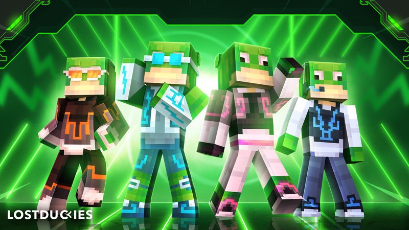 Neon Frog Gamers on the Minecraft Marketplace by Lostduckies