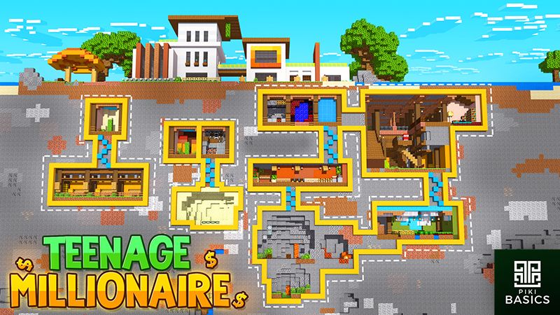 Teenage Millionaire Mansion on the Minecraft Marketplace by Piki Studios Teenage Millionaire Mansion on the Minecraft Marketplace by Piki Studios