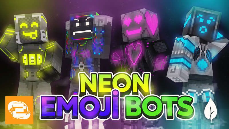 Neon Emoji Bots on the Minecraft Marketplace by 2-Tail Productions
