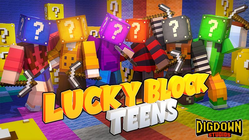 Lucky Block Teens on the Minecraft Marketplace by Dig Down Studios Lucky Block Teens on the Minecraft Marketplace by Dig Down Studios