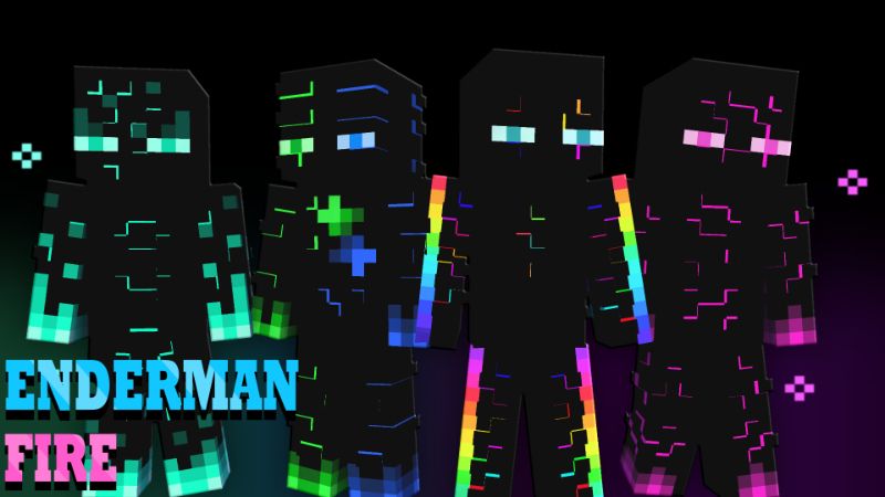 Enderman Fire by Pixelationz Studios (Minecraft Skin Pack) - Minecraft ...