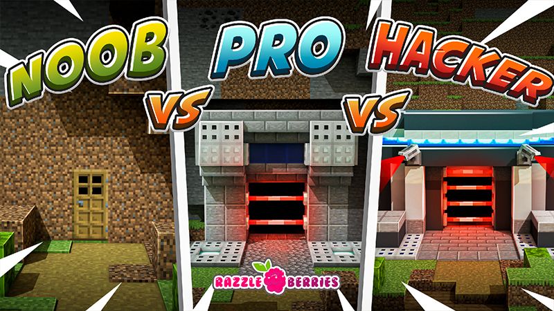 Noob vs Pro vs Hacker Base on the Minecraft Marketplace by Razzleberries Noob vs Pro vs Hacker Base on the Minecraft Marketplace by Razzleberries
