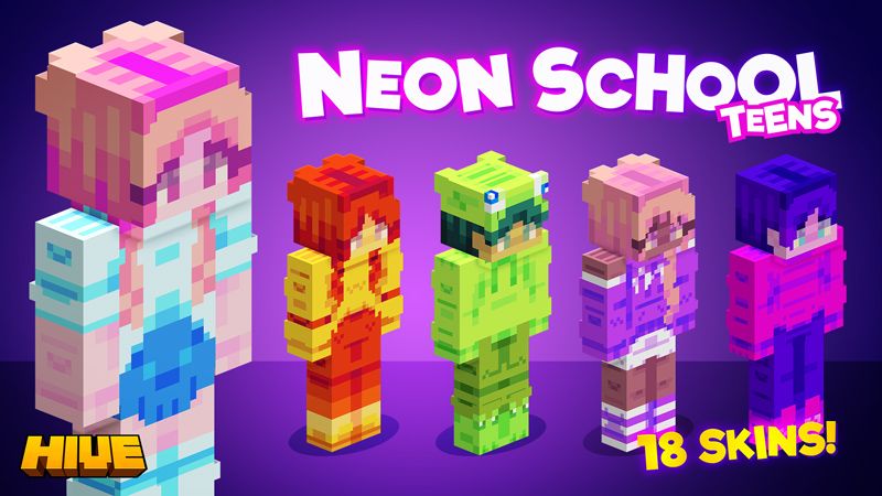 Neon School Teens on the Minecraft Marketplace by The Hive