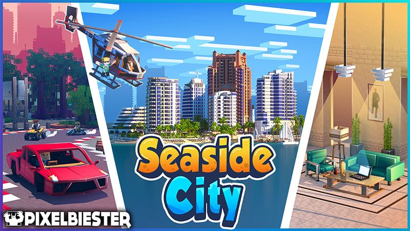 Seaside City on the Minecraft Marketplace by Pixelbiester Seaside City on the Minecraft Marketplace by Pixelbiester