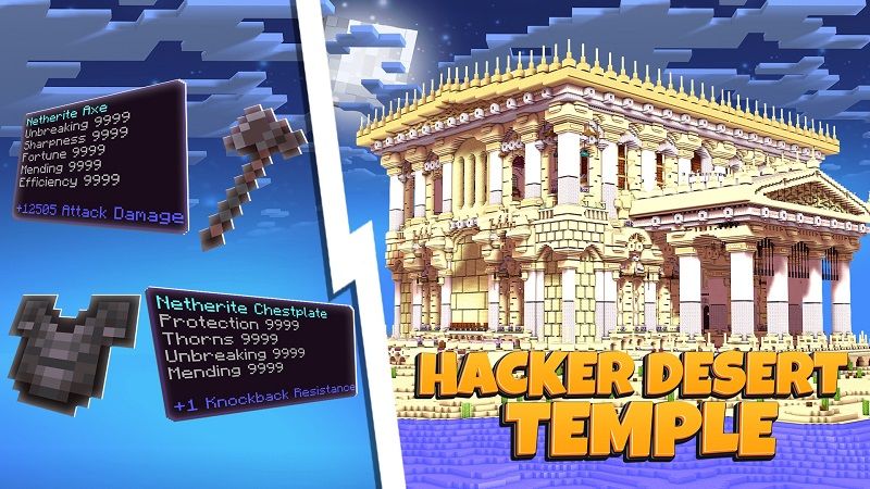 Hacker Desert Temple on the Minecraft Marketplace by Rainbow Theory
