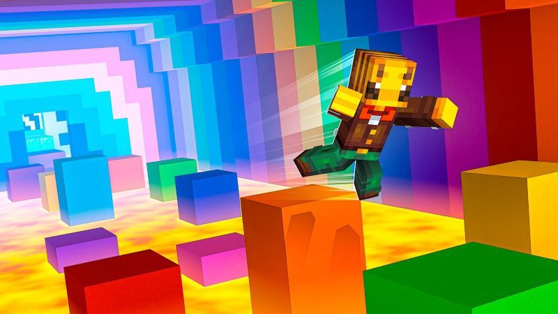 Rainbow Parkour on the Minecraft Marketplace by Snail Studios