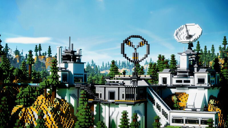 Taiga Tree SciFi Base on the Minecraft Marketplace by CrackedCubes