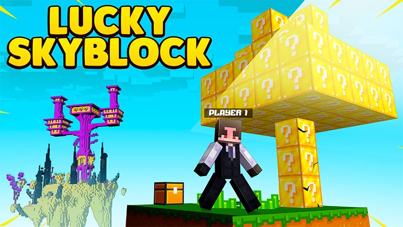 Lucky Skyblock on the Minecraft Marketplace by 2-Tail Productions Lucky Skyblock on the Minecraft Marketplace by 2-Tail Productions