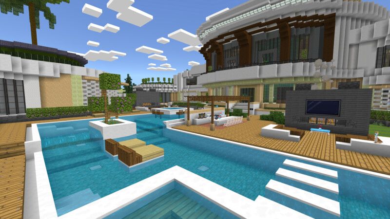 Oceanic Modern Mansion by CrackedCubes