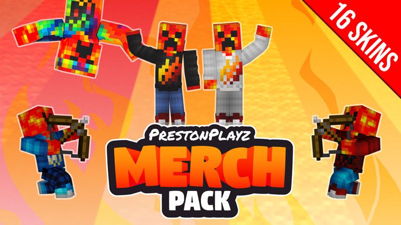 PrestonPlayz Merch Pack on the Minecraft Marketplace by Meatball Inc