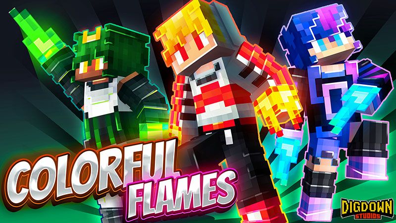 Colorful Flames on the Minecraft Marketplace by Dig Down Studios Colorful Flames on the Minecraft Marketplace by Dig Down Studios