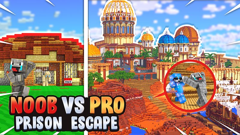 Noob vs Pro Prison Escape on the Minecraft Marketplace by Norvale Noob vs Pro Prison Escape on the Minecraft Marketplace by Norvale