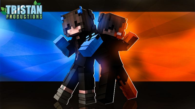 Herobrine flame and ice Minecraft Skin