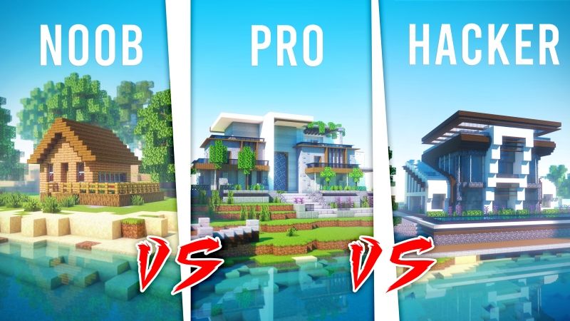 Noob vs Pro vs Hacker on the Minecraft Marketplace by Cubed Creations Noob vs Pro vs Hacker on the Minecraft Marketplace by Cubed Creations
