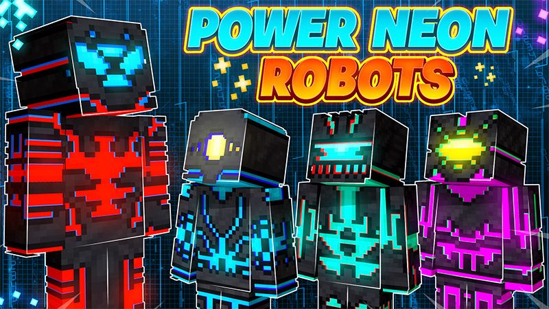 Power Neon Robots on the Minecraft Marketplace by GoE-Craft Power Neon Robots on the Minecraft Marketplace by GoE-Craft