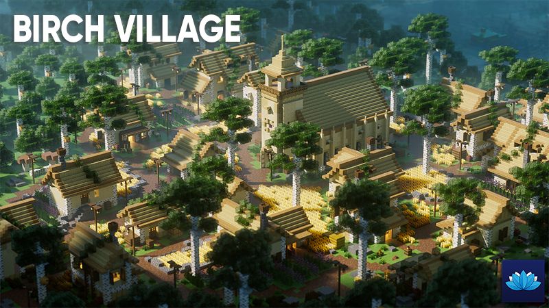Advanced Birch Village on the Minecraft Marketplace by Floruit