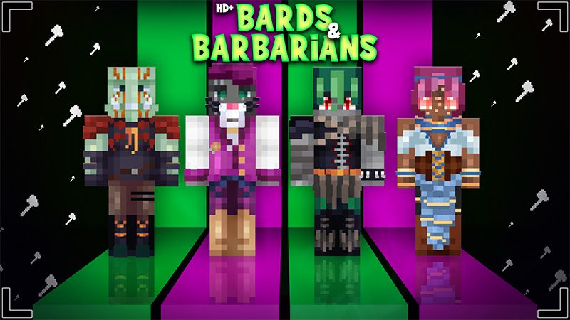 HD Bards And Barbarians on the Minecraft Marketplace by Glowfischdesigns