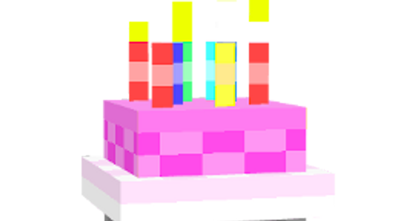 Birthday Cake Hat on the Minecraft Marketplace by stonemasons