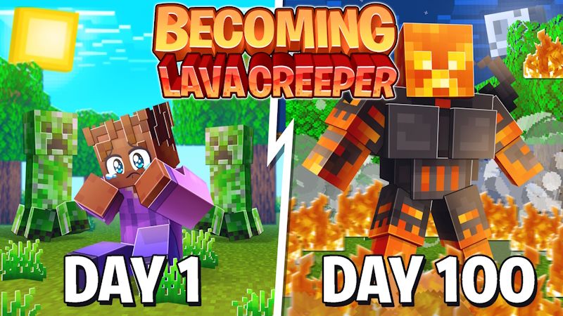 Becoming Lava Creeper on the Minecraft Marketplace by CubeCraft Games
