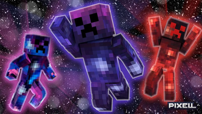 Galaxy Creepers on the Minecraft Marketplace by Pixell Studio