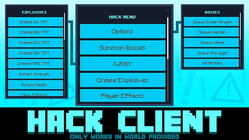 Hack Client on the Minecraft Marketplace by Wonder Hack Client on the Minecraft Marketplace by Wonder