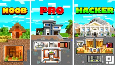 Noob VS Pro VS Hacker Bunkers on the Minecraft Marketplace by inPixel