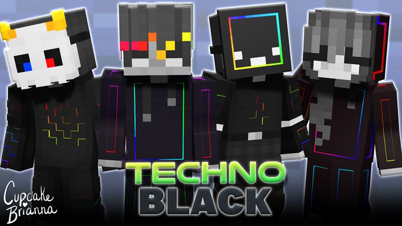 Techno Black Skin Pack on the Minecraft Marketplace by CupcakeBrianna Techno Black Skin Pack on the Minecraft Marketplace by CupcakeBrianna