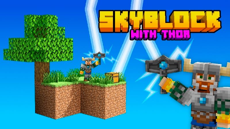 Skyblock with Thor on the Minecraft Marketplace by VoxelBlocks Skyblock with Thor on the Minecraft Marketplace by VoxelBlocks