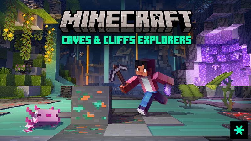 Caves Cliffs Explorers on the Minecraft Marketplace by Spark Universe Caves Cliffs Explorers on the Minecraft Marketplace by Spark Universe