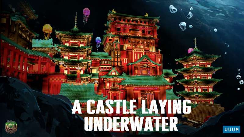 A Castle Laying Underwater on the Minecraft Marketplace by UUUM