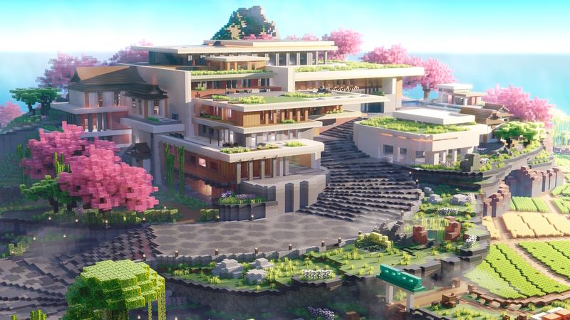 Japanese Mansion on the Minecraft Marketplace by Plank Japanese Mansion on the Minecraft Marketplace by Plank