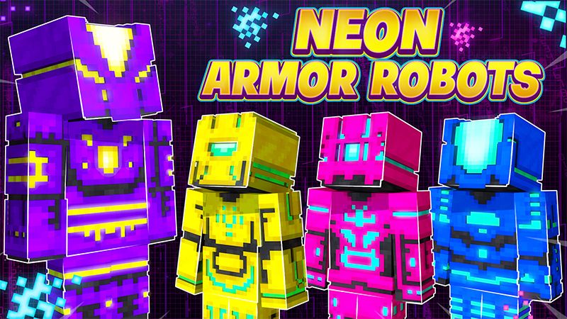 Neon Armor Robots on the Minecraft Marketplace by GoE-Craft Neon Armor Robots on the Minecraft Marketplace by GoE-Craft