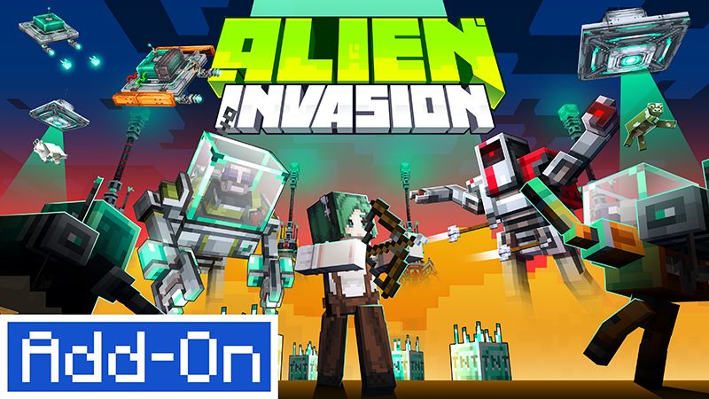 Alien Invasion AddOn on the Minecraft Marketplace by CrackedCubes