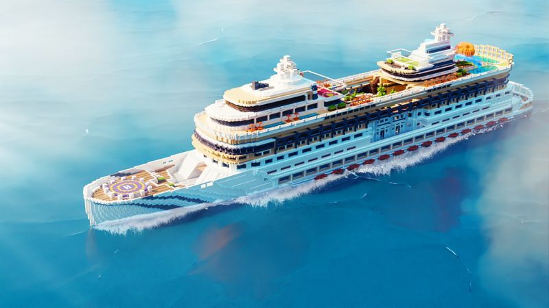 Mega Cruise Ship on the Minecraft Marketplace by 5 Frame Studios